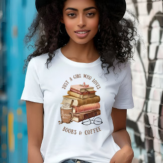 Bara en flicka som Kärlek Bokar & Coffee T-Shirt