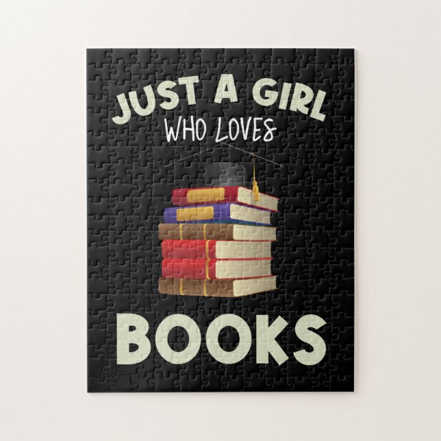Bara en flicka som Kärlek Bokar ger ut för bokmask Pussel (Vertikal)