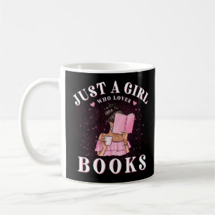 Bara en flicka som Kärlek Bokar läser Älskare Kaffemugg