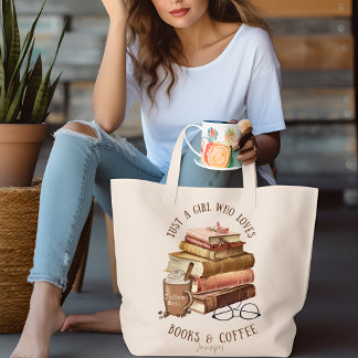 Bara en flicka som Kärlek Bokar och kaffets Person Tygkasse