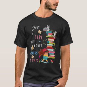 Bara en flicka som Kärlek Bokar och katter T Shirt