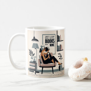 Bara en flicka som Kärlek Bokar och Vin Kaffemugg