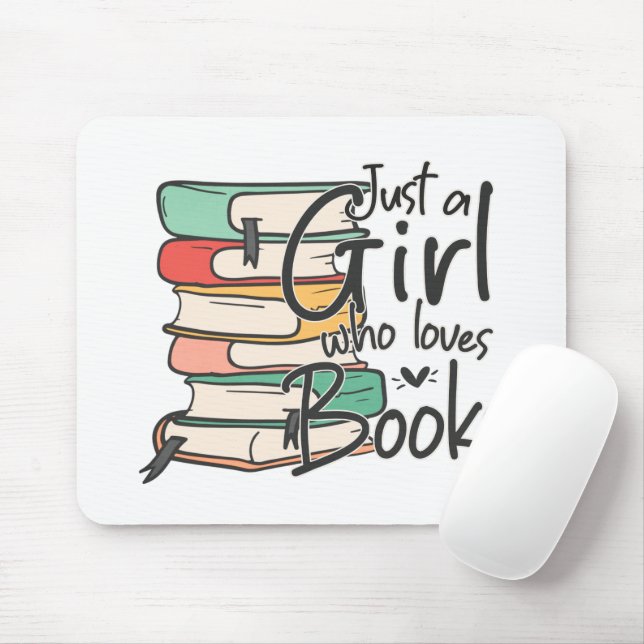 Bara en flicka som Kärlek Bokar Typography Pastel Musmatta (Med mus)