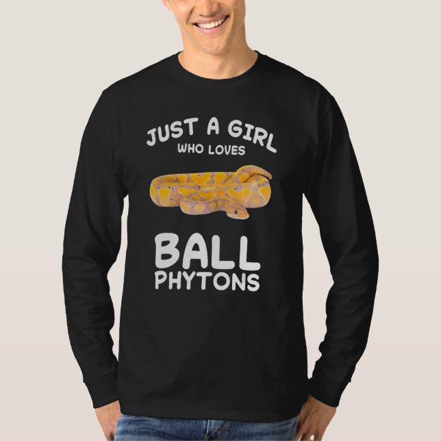 Bara en flicka som Kärlek Boll Python Snake Reptil T Shirt (Framsida)