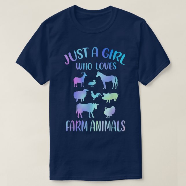 Bara en flicka som Kärlek Boskap - Kor Grisar Goa T Shirt (Design framsida)