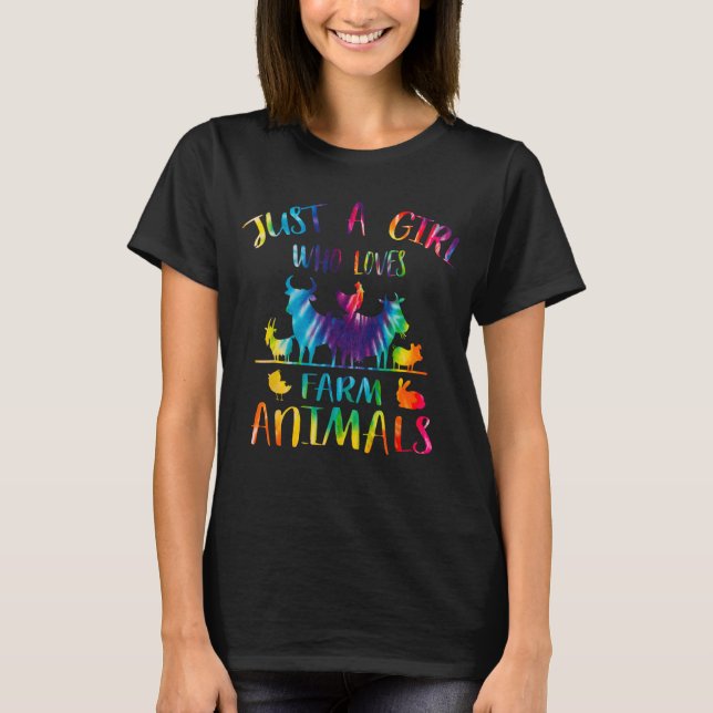 Bara en flicka som Kärlek Boskap Tie Dye T Shirt (Framsida)