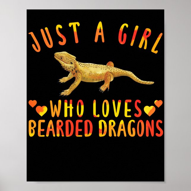 Bara en flicka som Kärlek botade Dragons Lizard Poster (Framsidan)
