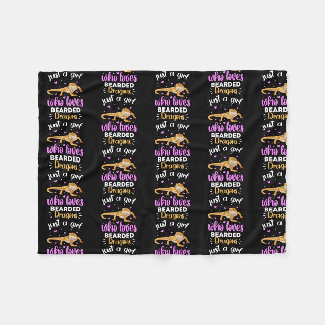 Bara en flicka som Kärlek botade drakmer. Fleecefilt (Framsidan (Horisontell))