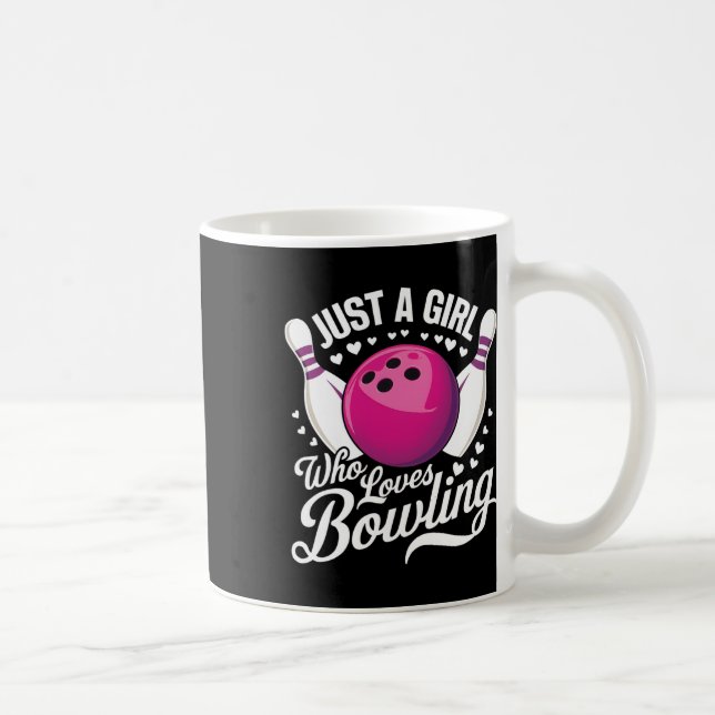 Bara en flicka som Kärlek Bowling 1 Kaffemugg (Höger)