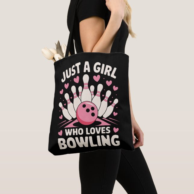 Bara en flicka som kärlek Bowling Tygkasse (Närbild)