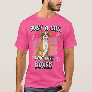 Bara en flicka som Kärlek Boxer Hund T Shirt