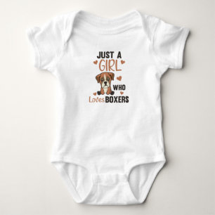 Bara en flicka som kärlek Boxer Kawaii Hundar T Shirt