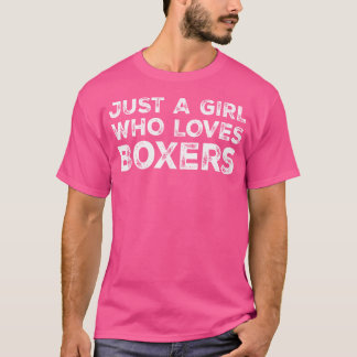 Bara en flicka som Kärlek Boxers Cute Boxer Älskar T Shirt