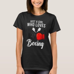 Bara en flicka som Kärlek boxing Boxing Women T Shirt
