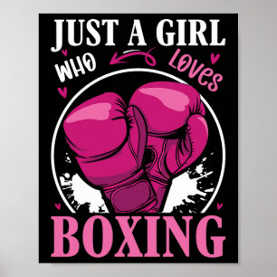 Bara en flicka som Kärlek Boxing Fitness Fight Spo Poster