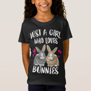 Bara en flicka som Kärlek Bunnies Bunny Älskar T Shirt