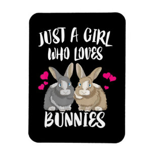 Bara en flicka som Kärlek Bunnies Bunny Älskare Magnet