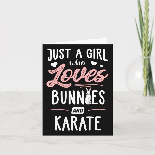 Bara en flicka som Kärlek Bunnies och Karate ger W Kort (Framsida)