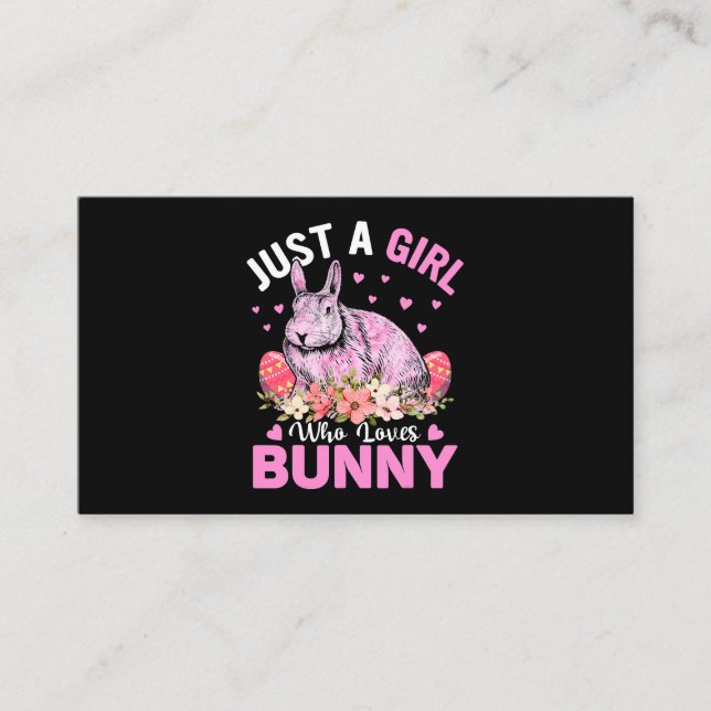 Bara en flicka som Kärlek Bunnies Påsk Day Chocola Visitkort (Framsida)