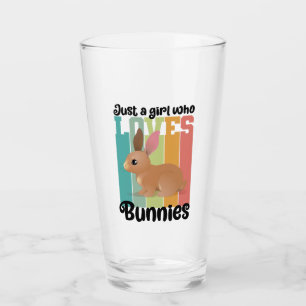 Bara en flicka som kärlek Bunnies Påskhare Cute Glaskopp