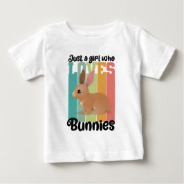 Bara en flicka som kärlek Bunnies Påskhare Cute T Shirt
