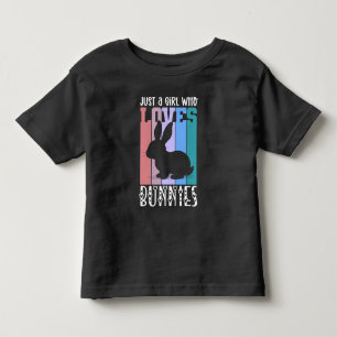 Bara en flicka som kärlek Bunnies Påskhare Cute T Shirt