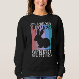 Bara en flicka som kärlek Bunnies Påskhare Cute T Shirt