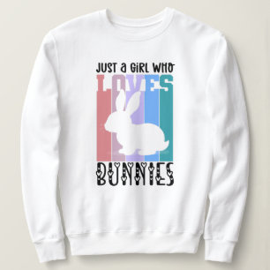 Bara en flicka som kärlek Bunnies Påskhare Cute T Shirt