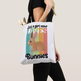 Bara en flicka som kärlek Bunnies Påskhare Cute Tygkasse