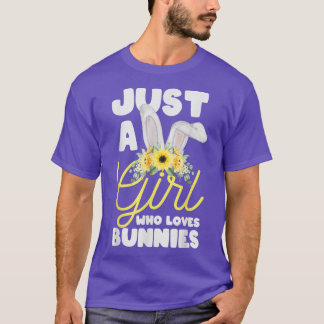 Bara en flicka som Kärlek Bunnies Rabbit Älskare Z T Shirt