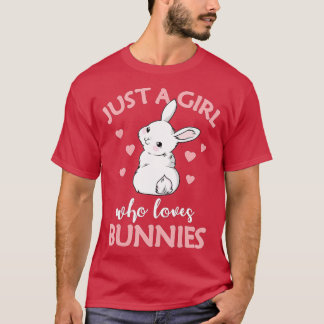 Bara en flicka som Kärlek Bunnies Rabbit Gift Idea T Shirt