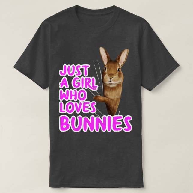 Bara en flicka som Kärlek Bunnies T Shirt (Design framsida)