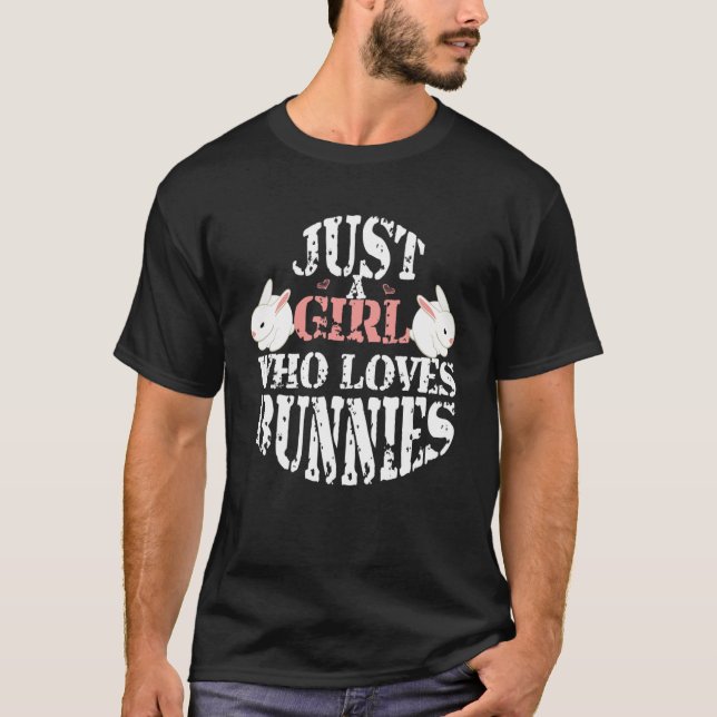Bara en flicka som Kärlek Bunnies T Shirt (Framsida)