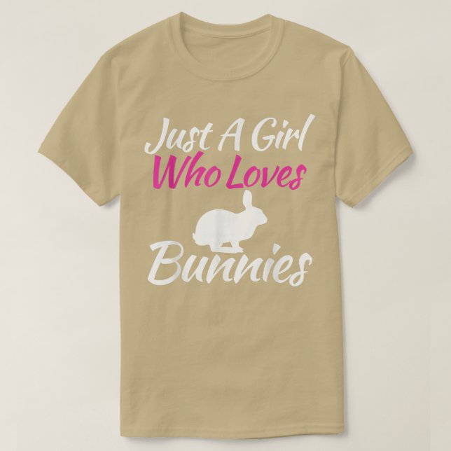 Bara en flicka som Kärlek Bunnies underbart säger  T Shirt (Design framsida)
