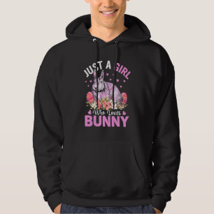 Bara en flicka som Kärlek Bunny Eggs Blommigt Flow Hoodie
