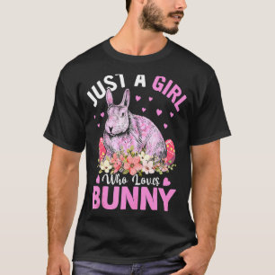 Bara en flicka som Kärlek Bunny Eggs Blommigt Flow T Shirt