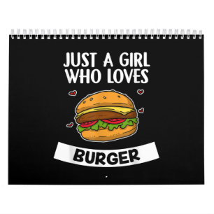 Bara en flicka som Kärlek Burger Cute Cheese Burge Kalender