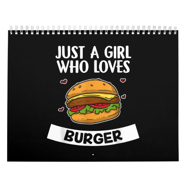 Bara en flicka som Kärlek Burger Cute Cheese Burge Kalender (Omslag)
