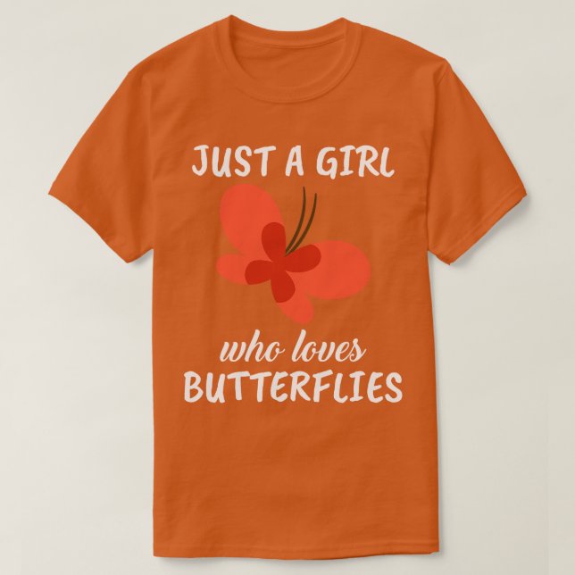 Bara en flicka som Kärlek Butterflies 2 T Shirt (Design framsida)