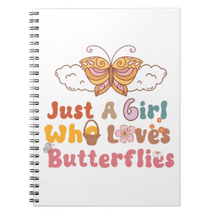 Bara en flicka som kärlek Butterflies Anteckningsbok