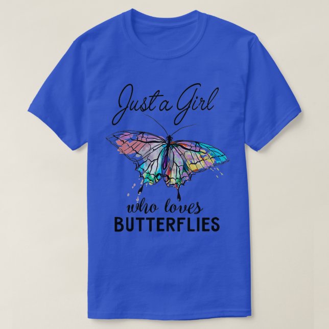 Bara en flicka som Kärlek Butterflies Entomolog Gi T Shirt (Design framsida)