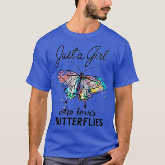 Bara en flicka som Kärlek Butterflies Entomolog Gi T Shirt