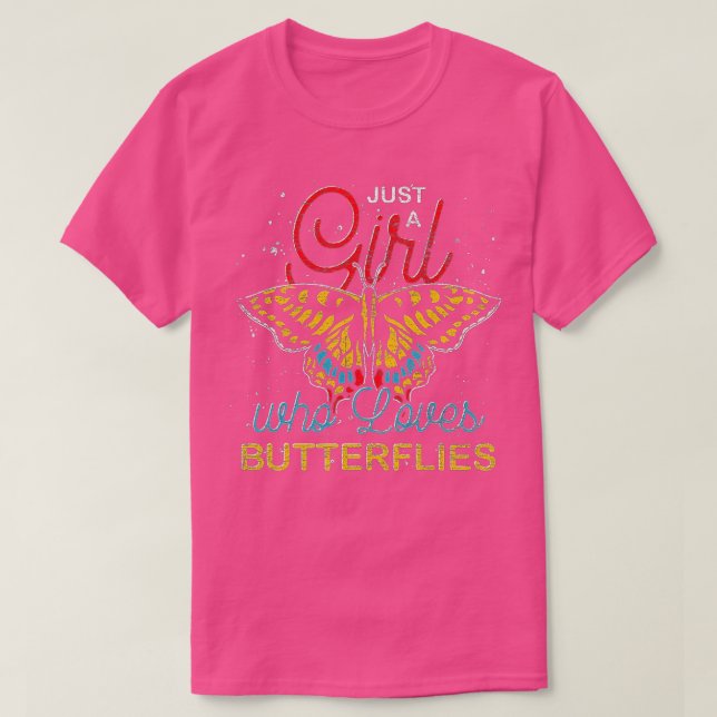 Bara en flicka som Kärlek Butterflies entomolog, m T Shirt (Design framsida)