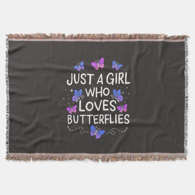 Bara en flicka som Kärlek Butterfly Filt (Framsidan)