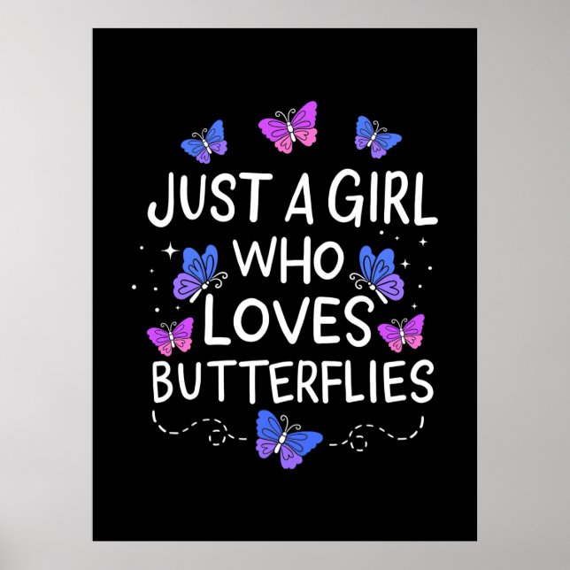 Bara en flicka som Kärlek Butterfly Poster (Framsidan)