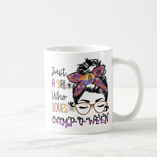 Bara en flicka som Kärlek Camp-o-ween | Halloween  Kaffemugg (Höger)