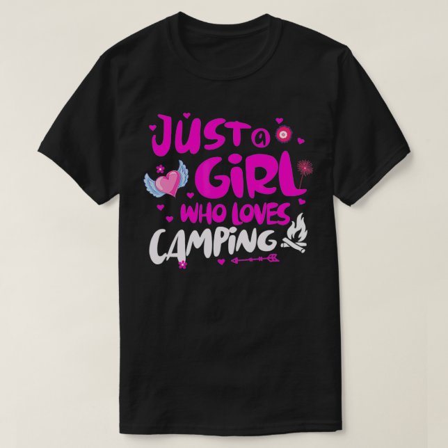 Bara en flicka som Kärlek Camping T Shirt (Design framsida)