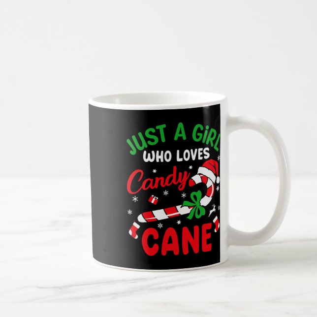 Bara en flicka som Kärlek Candy cane julklappen X Kaffemugg (Höger)