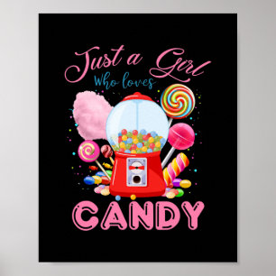 Bara en flicka som Kärlek Candy Rainbow Sweets Poster