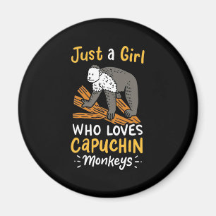 Bara en flicka som Kärlek Capuchin Monkey Magnet